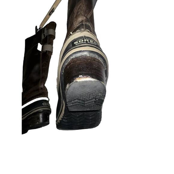 SOREL SLIMPACK RIDING TALL II EQUESTRIAN Brown Leather Riding Rain Boots US SZ 7 - Picture 9 of 14